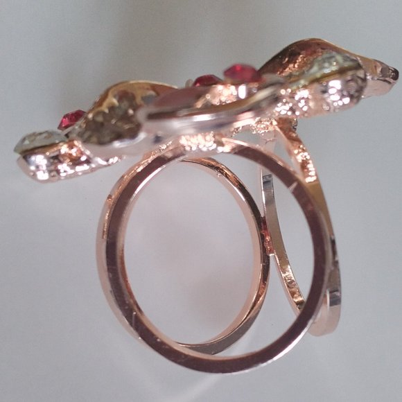 Pretty in Pink Flower Scarf Ring - Picture 4 of 6